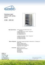 Stainless steel cabinet with swing doors