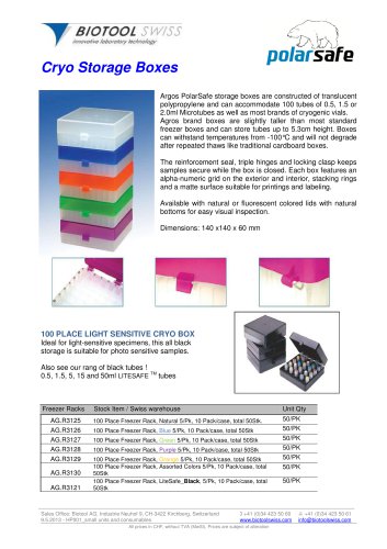 Cryo Storage Boxes