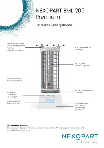 Datenblatt NEXOPART EML 200 Premium