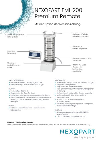 NEXOPART Datenblatt