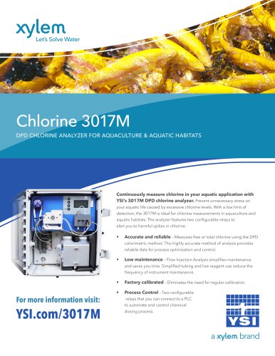 Chlorine 3017M DPD CHLORINE ANALYZER FOR AQUACULTURE & AQUATIC HABITATS