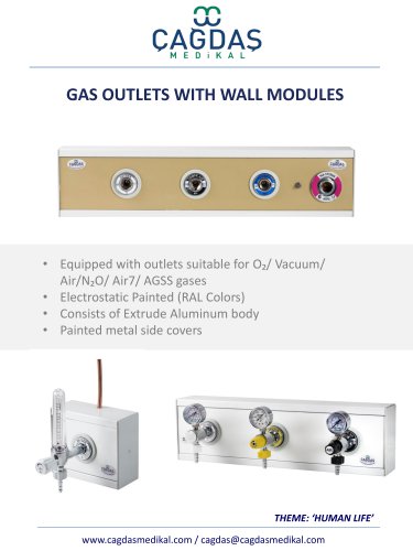 MEDICAL GAS OUTLETS WITH WALL MODULE