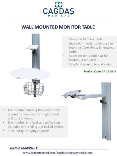 WALL MOUNTED MONITOR TABLE