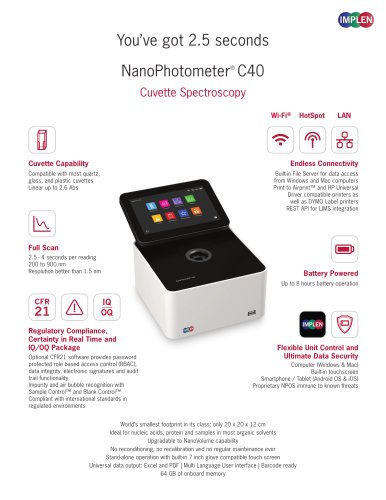 NanoPhotometer® C40
