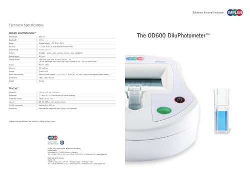 The OD600 DiluPhotometer™