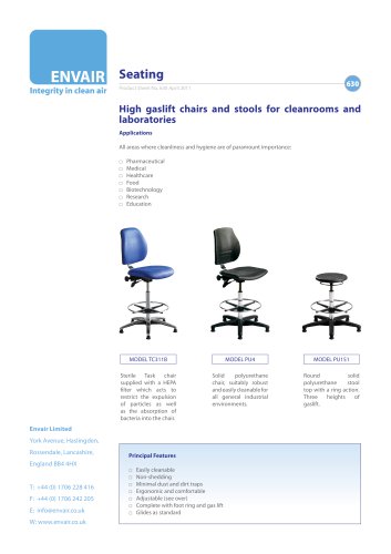 Cleanroom chairs