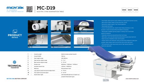 MC-D19 Hi-Low Power Gyn Exam Table