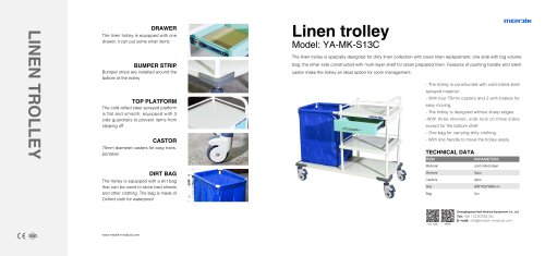 MK-S13C Hospital Dirty Linen Trolley