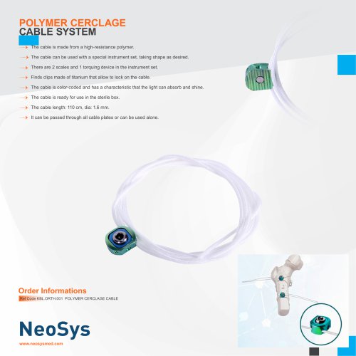 POLYMER CERCLAGE CABLE SYSTEM