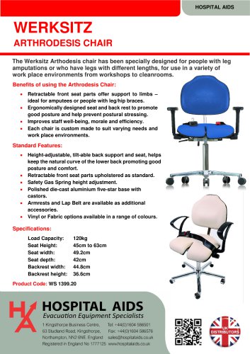 WERKSITZ ARTHRODESIS CHAIR FOR AMPUTEES