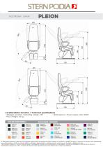 Pleion S podiatry chair - technical sheet