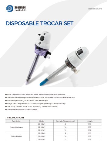 Disposable Bladeless Trocar Trocar blade