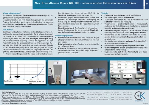 Nail StrainStress Meter NM 100