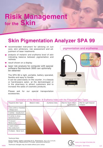 Skin Pigmentation Analyzer SPA 99