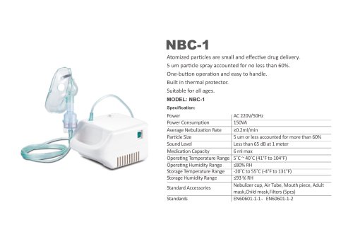 SIMZO NEBULIZER WITH COMPRESSOR  NBC-1