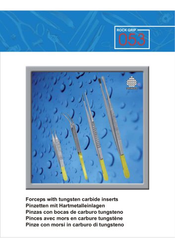 Forceps with tungsten carbide inserts