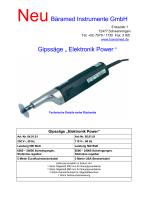 Gipssäge Elektronik Power