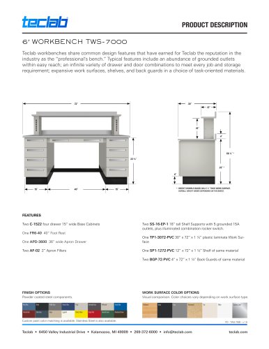 6′ WORKBENCH TWS-7000