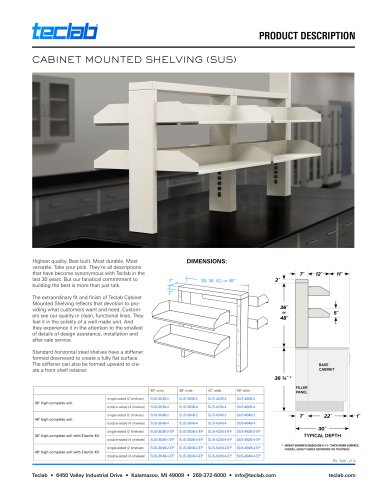 CABINET MOUNTED SHELVING (SUS)