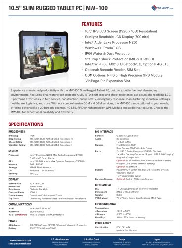 MW-100 Datasheet