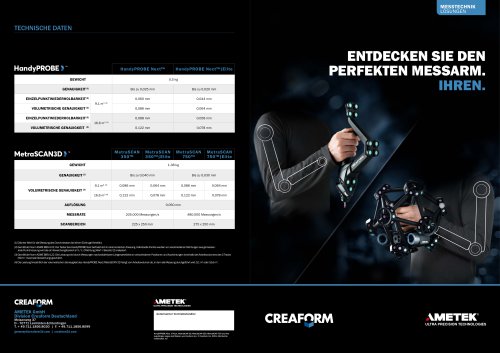 MetraSCAN 3D Scanner für Qualitätskontrolle und Reverse Engineering