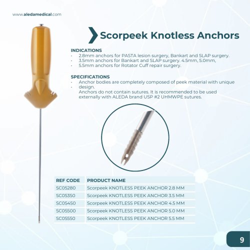 Scorpeek Knotless Anchors catalog
