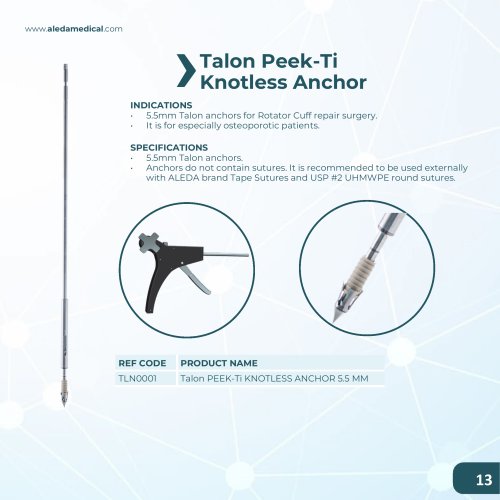 Talon Peek-Ti Knotless Anchor catalog