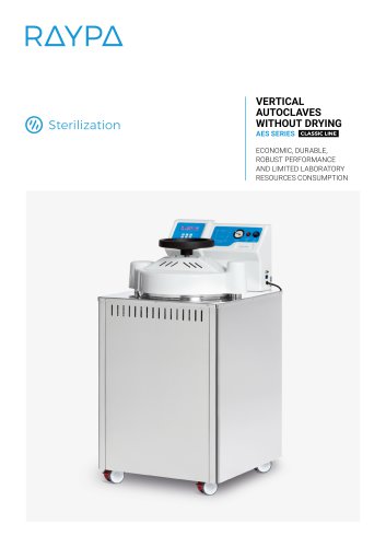 VERTICAL AUTOCLAVES WITHOUT DRYING - AES SERIES