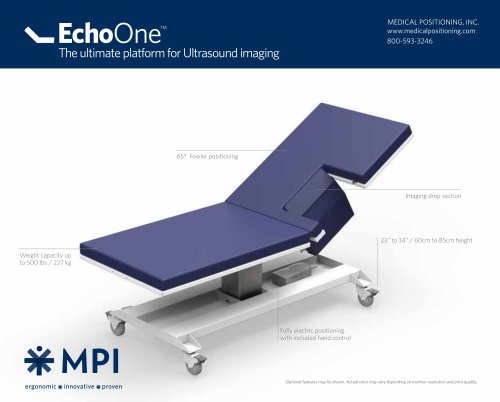 EchoOne® Specification Sheet