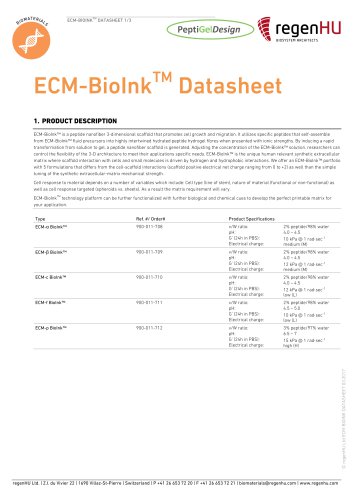 ECM-BioInk Datasheet