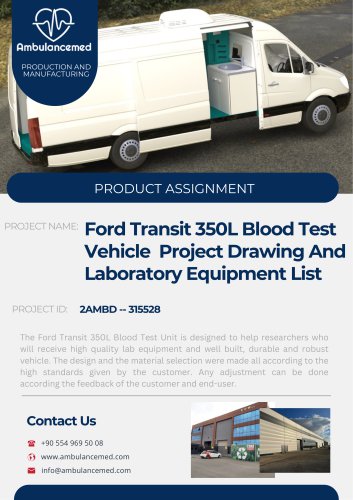 FORD TRANSIT BLOOD TEST UNIT