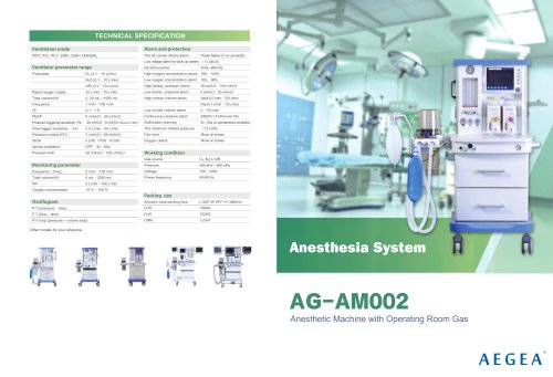 AG-AM002 Anesthetic Machine with Operating Room Gas