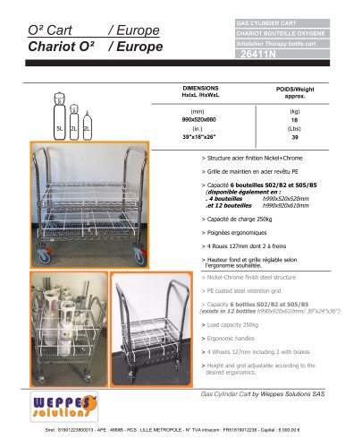 Gas Cylinder cart O²