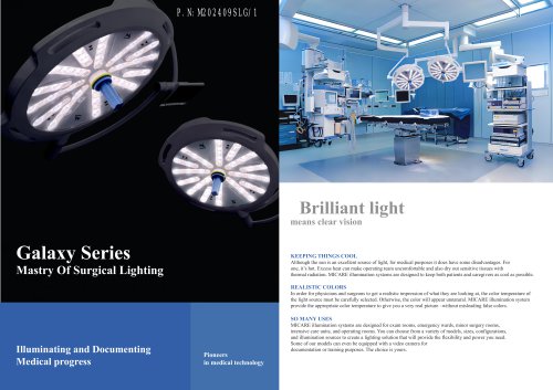 MICARE GALAXY-LED Surgical Light Catalog M202409SLG1