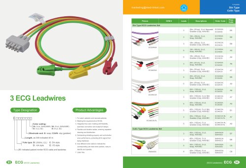 ECG Leadwires E SERIES, VA07 SERIES, EA00253A
