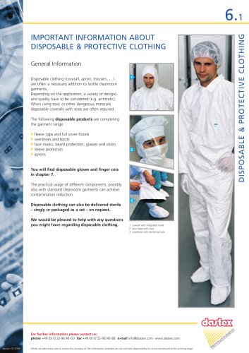 DISPOSABLE & PROTECTIVE CLOTHING