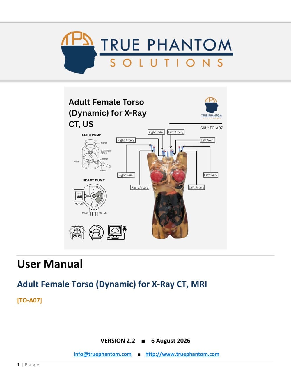 User Manual TO-A07 - True Phantom Solutions