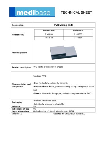 PVC Mixing pads