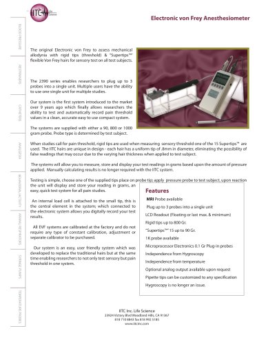 Electronic von Frey Anesthesiometer