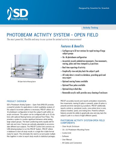 photobeam activity system - open field