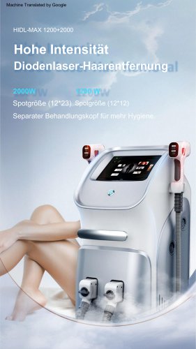 Diodenlaser-Haarentfernungsgerät mit Doppelgriff