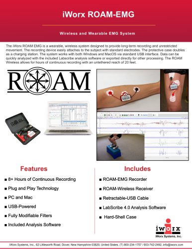 iWorx ROAM Wireless and Wearable EMG System