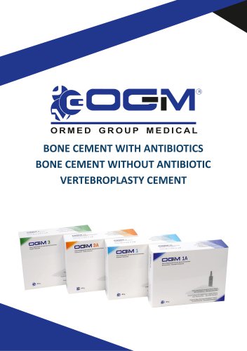 OGM BONE CEMENT AND SPACER CATALOG