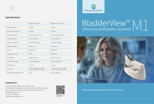PeakSonic Bladder Scanner M1