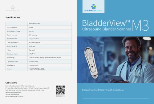 PeakSonic Bladder Scanner M3