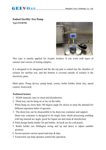 Embed Sterility test Pump -geevo