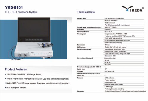 IKEDA Full HD Endoscope Camera System YKD-9101
