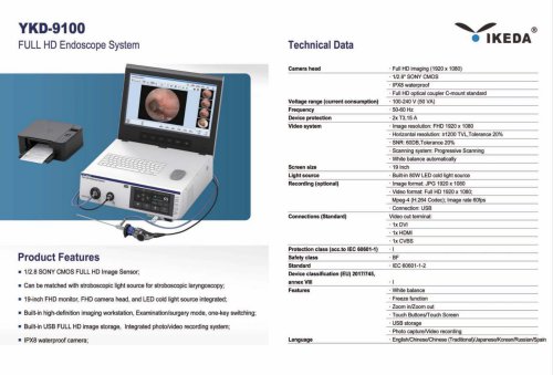 IKEDA YKD-9100 Full HD Medical Endoscope Camera
