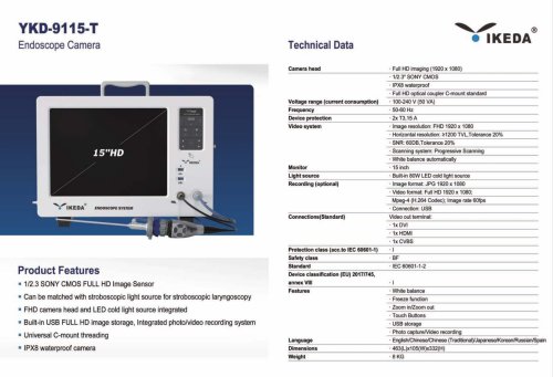 IKEDA YKD-9115T FULL HD Endoscope System