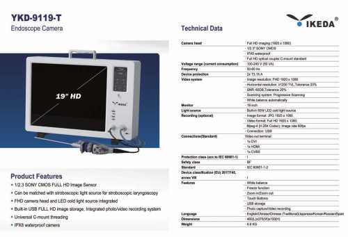 IKEDA YKD-9119T FULL HD Endoscope System